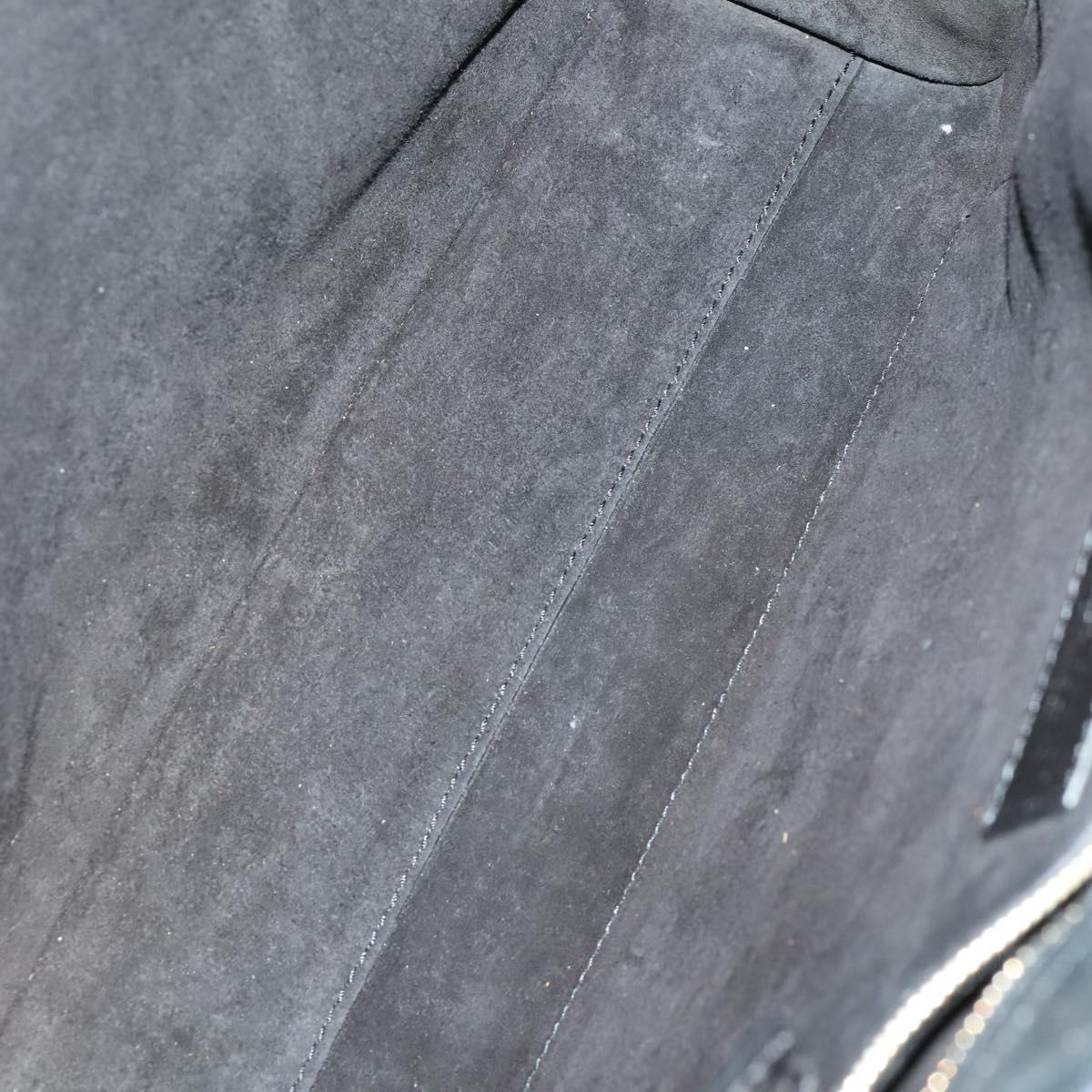 VALENTINO Hand Bag Leather 2way Black Gold Auth BA10227