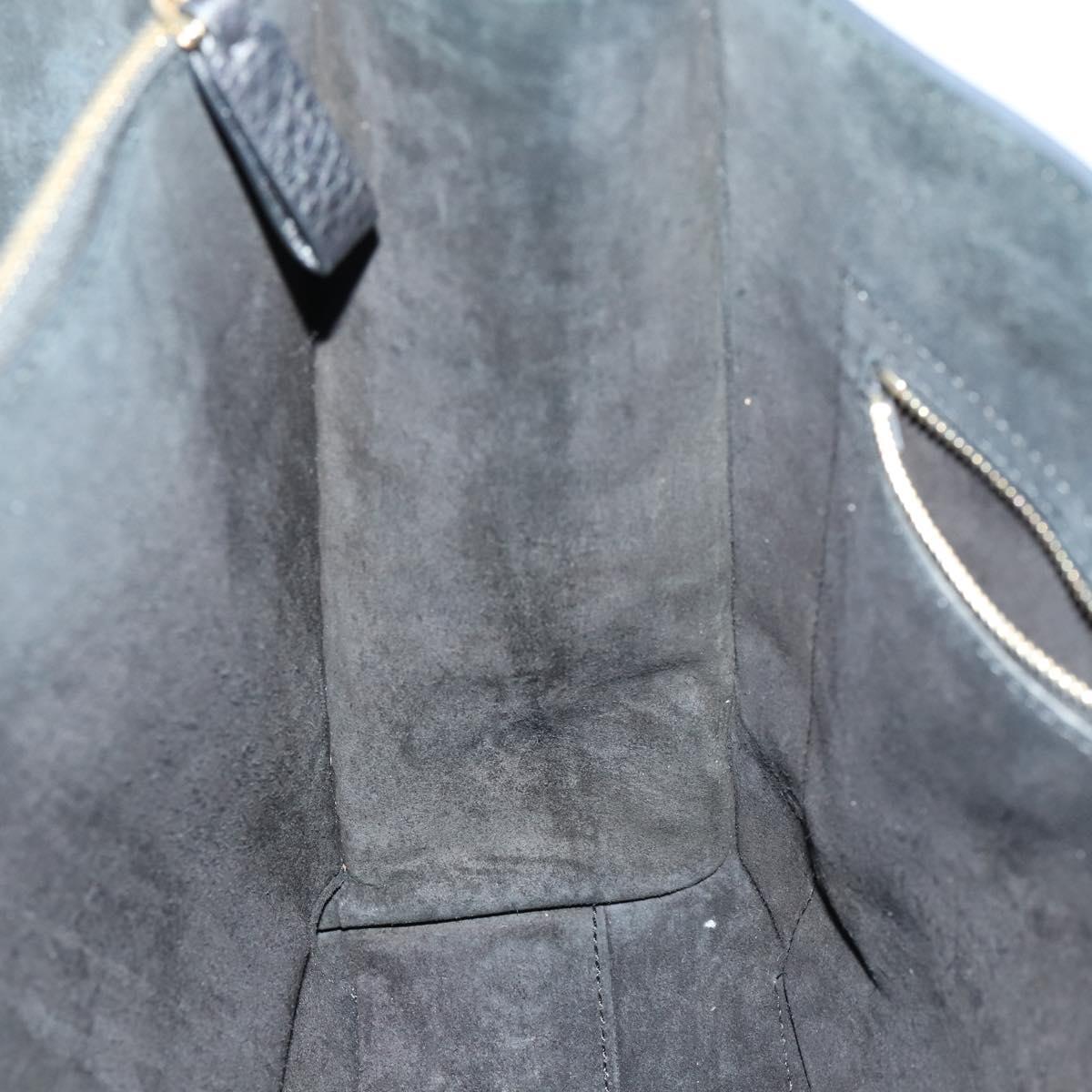 VALENTINO Hand Bag Leather 2way Black Gold Auth BA10227