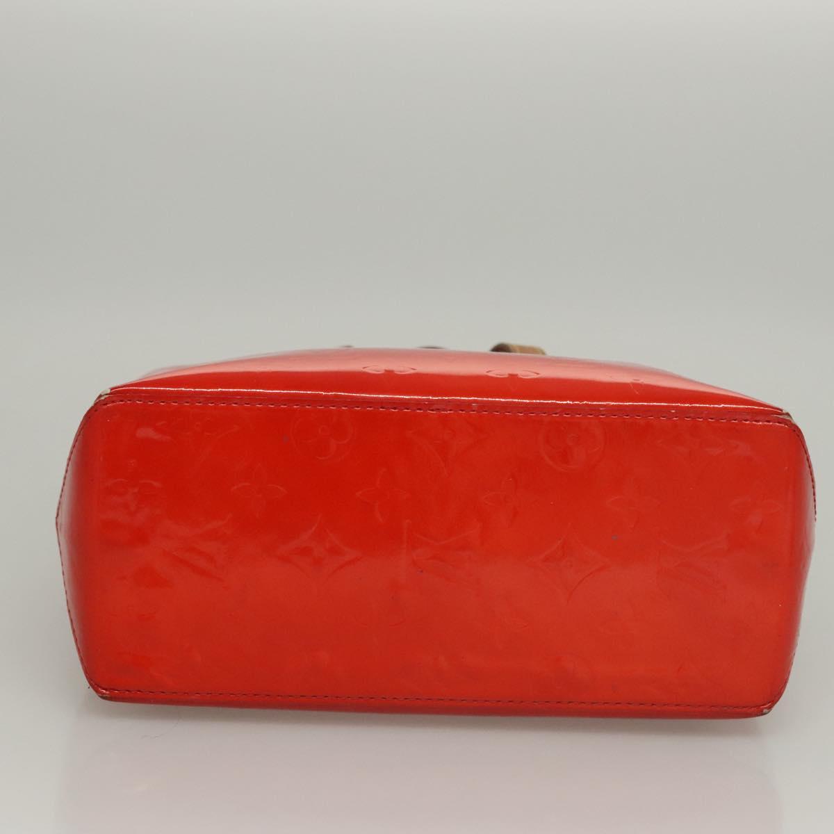 LOUIS VUITTON Monogram Vernis Reade PM Hand Bag Red Rouge M91088 LV Auth BA1023