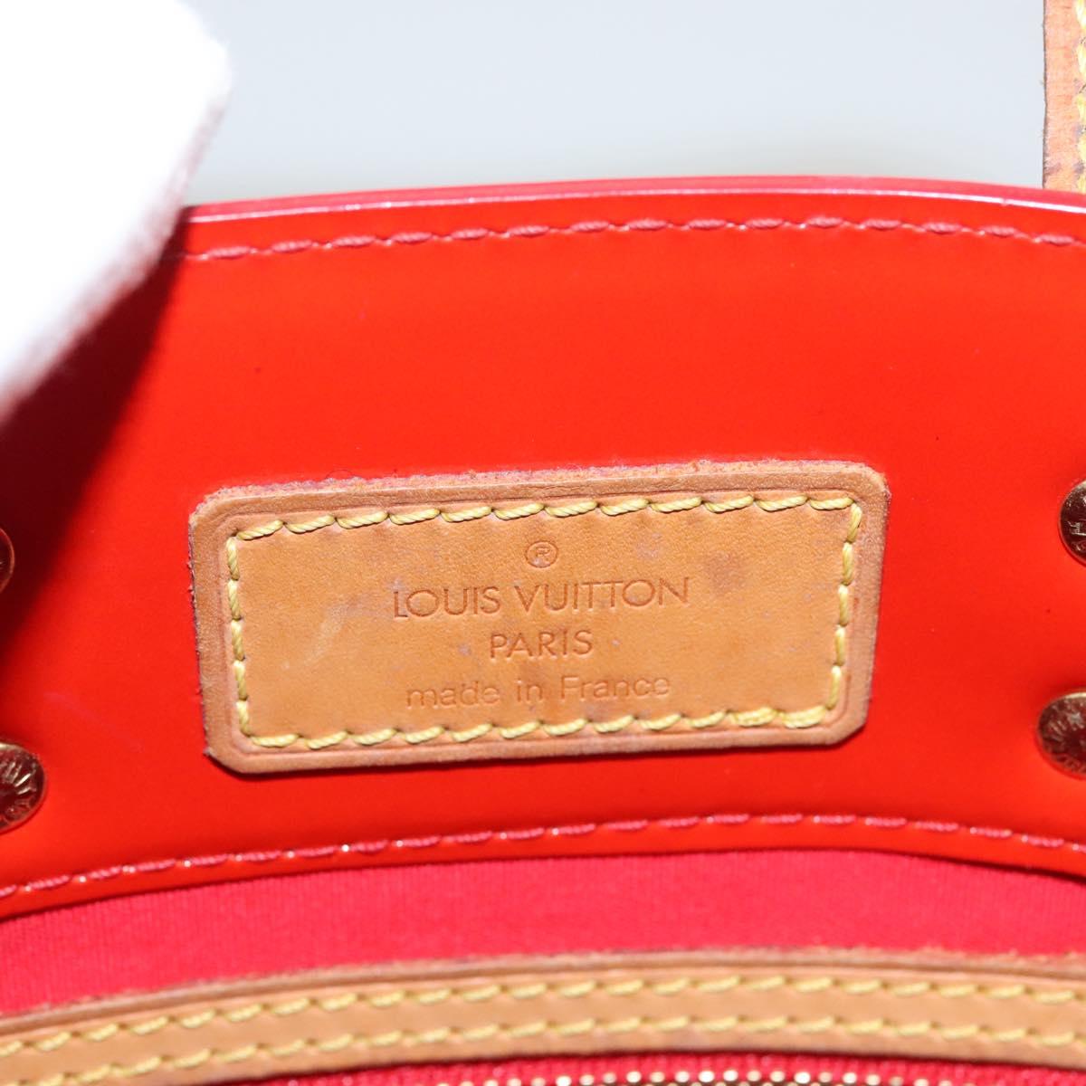 LOUIS VUITTON Monogram Vernis Reade PM Hand Bag Red Rouge M91088 LV Auth BA1023
