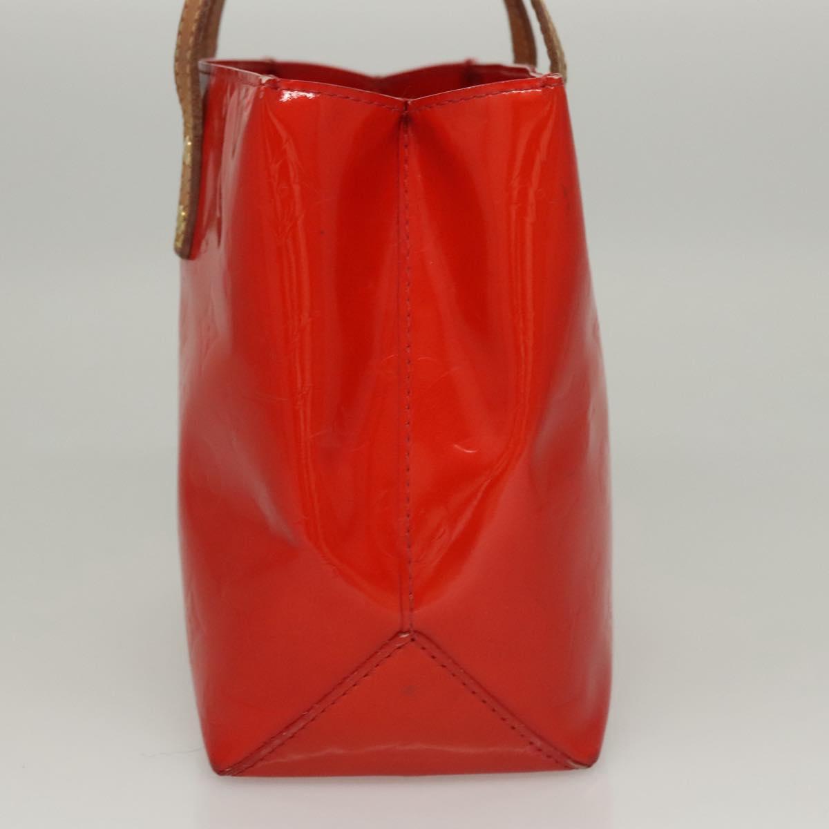 LOUIS VUITTON Monogram Vernis Reade PM Hand Bag Red Rouge M91088 LV Auth BA1023