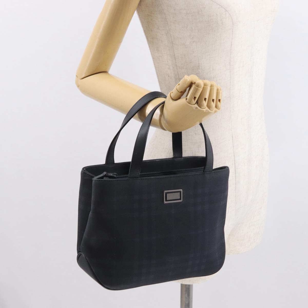 BURBERRY Nova Check Hand Bag PVC Brown Auth BA10231