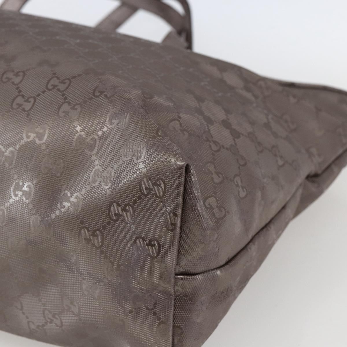 GUCCI GG Implementation Tote Bag Gray Silver 231120 Auth BA10239