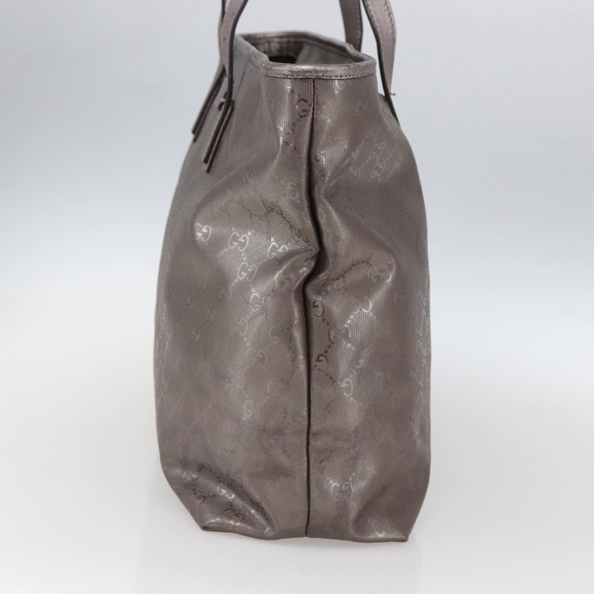 GUCCI GG Implementation Tote Bag Gray Silver 231120 Auth BA10239
