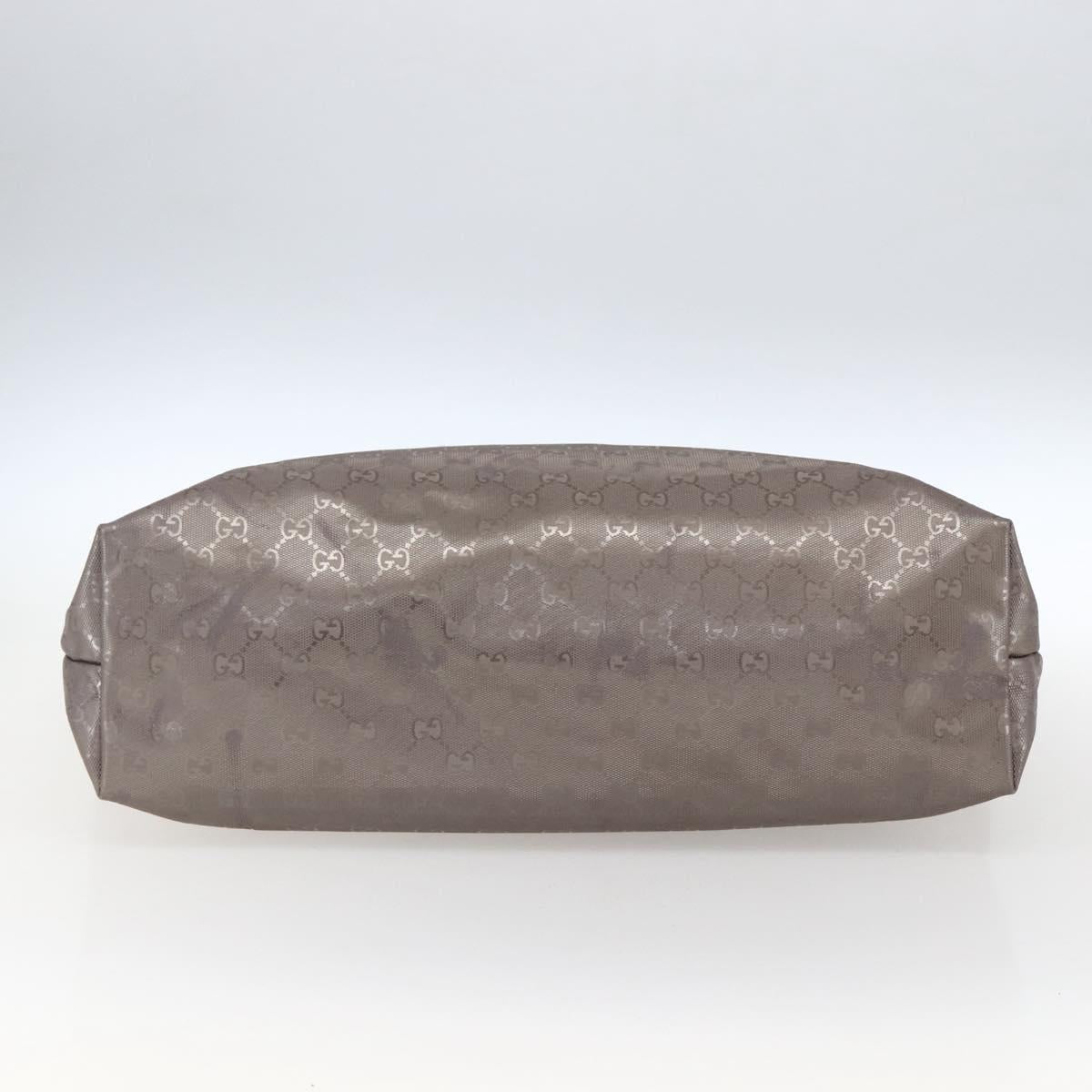 GUCCI GG Implementation Tote Bag Gray Silver 231120 Auth BA10239