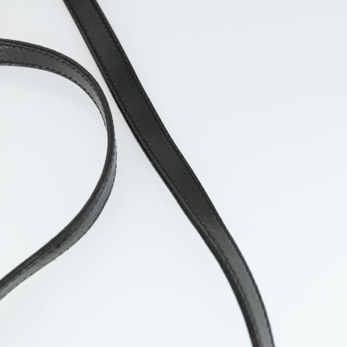 Chloe Victoria Hand Bag Leather 2way Black Gold Auth BA10246