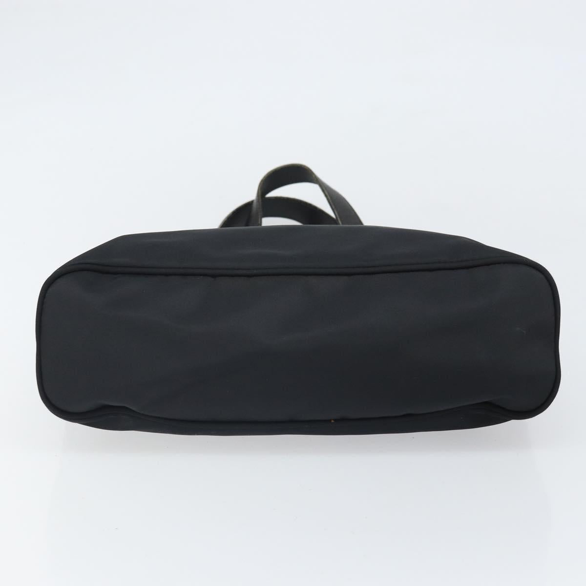 FENDI Hand Bag Nylon Black Silver Auth BA10247