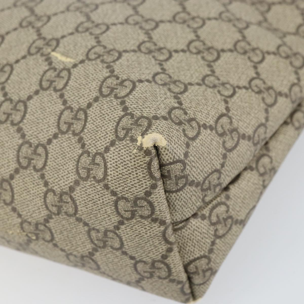 GUCCI GG Supreme Tote Bag PVC Beige 211138 Auth BA10250