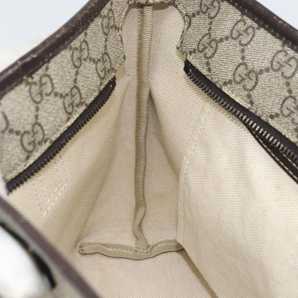 GUCCI GG Supreme Tote Bag PVC Beige 211138 Auth BA10250