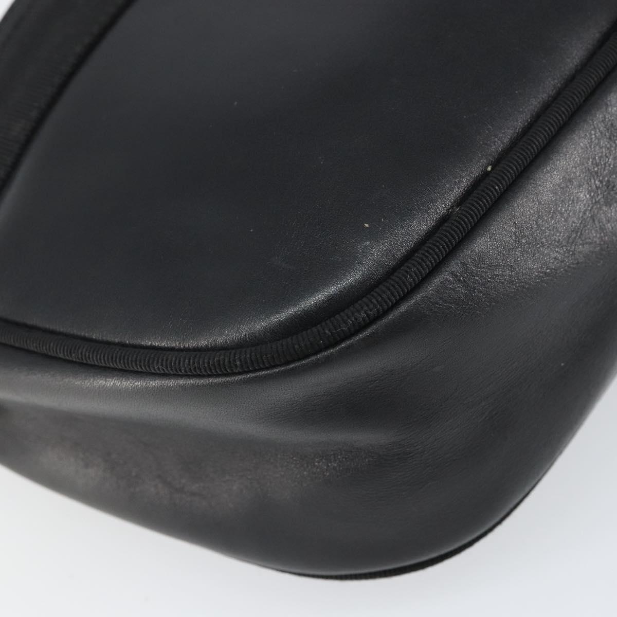 Salvatore Ferragamo Vala Shoulder Bag Leather Black Gold Auth BA10252