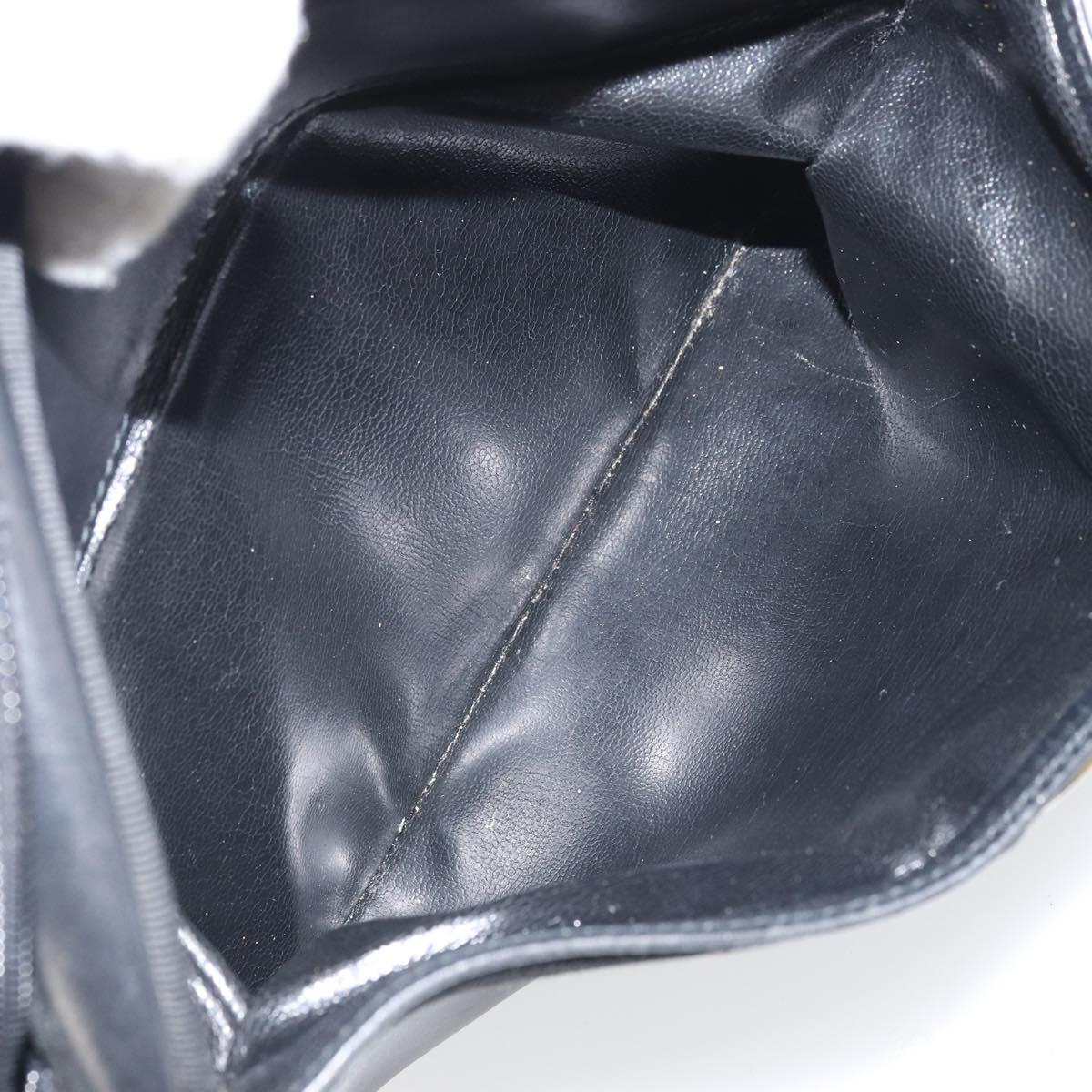 Salvatore Ferragamo Vala Shoulder Bag Leather Black Gold Auth BA10252