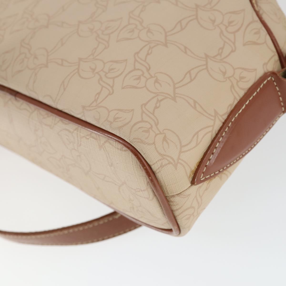 Chloe Shoulder Bag PVC Canvas Beige Gold Auth BA10255
