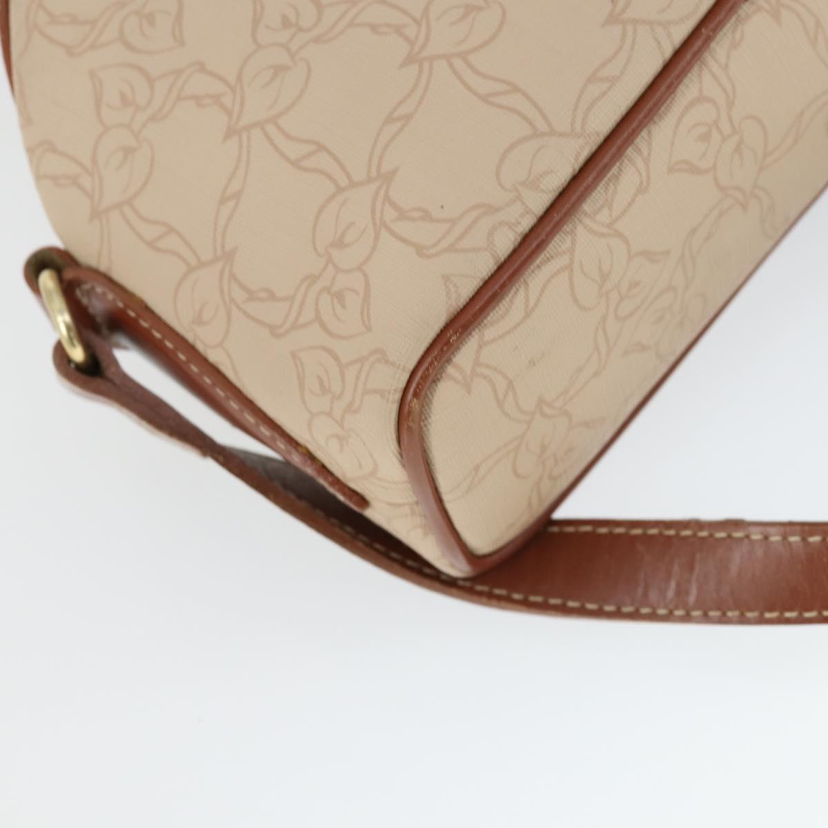 Chloe Shoulder Bag PVC Canvas Beige Gold Auth BA10255