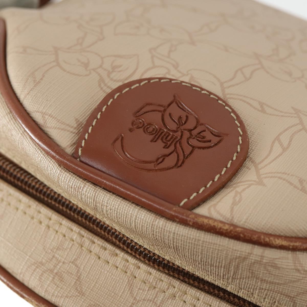 Chloe Shoulder Bag PVC Canvas Beige Gold Auth BA10255