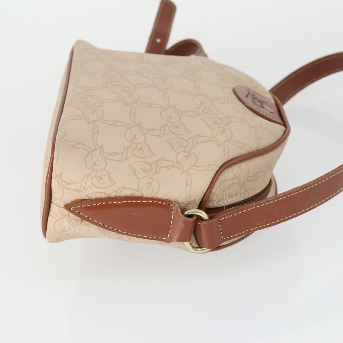 Chloe Shoulder Bag PVC Canvas Beige Gold Auth BA10255