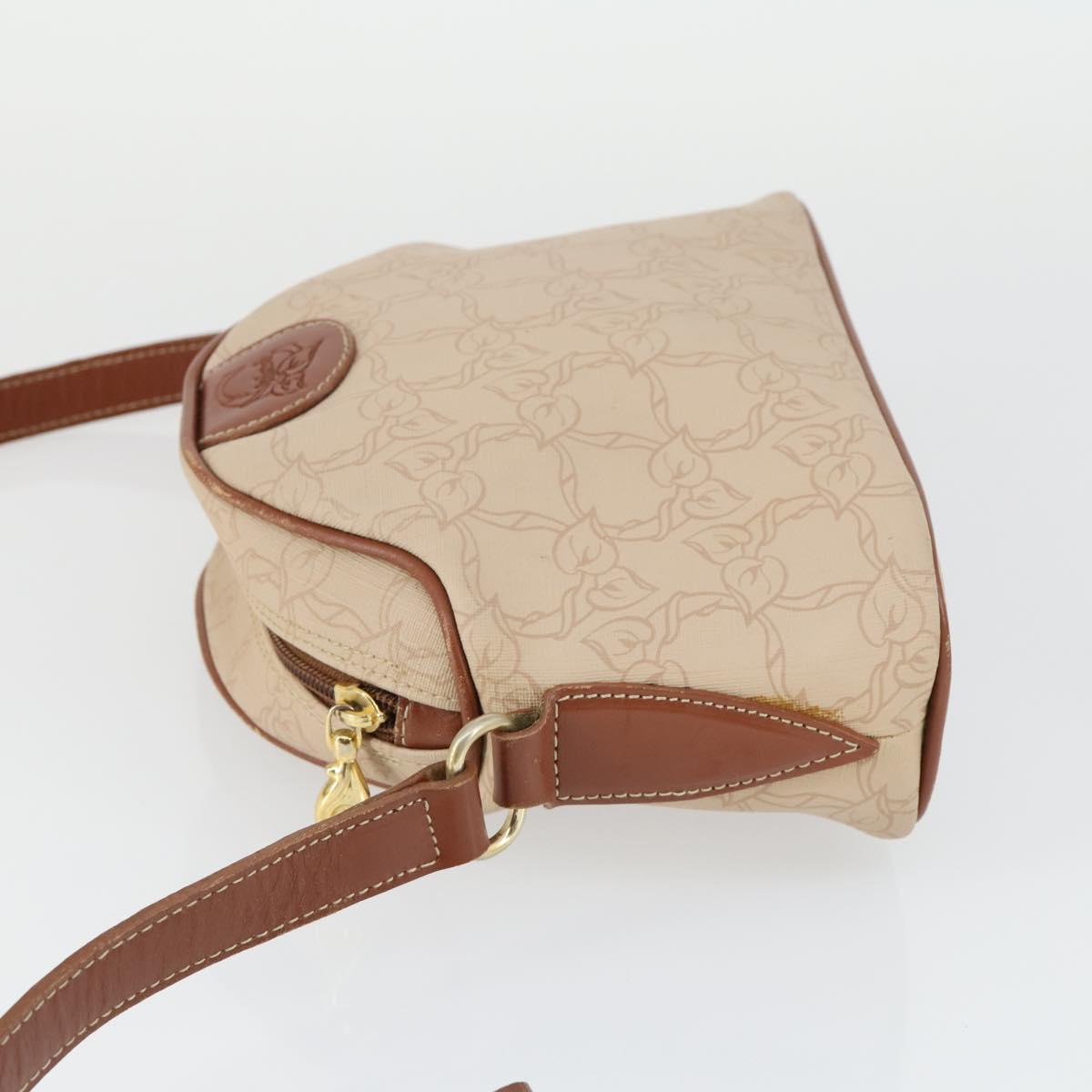 Chloe Shoulder Bag PVC Canvas Beige Gold Auth BA10255