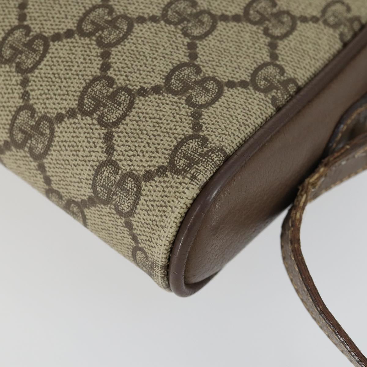 GUCCI GG Supreme Web Sherry Line Bag PVC Beige Red 001 58 6594 Auth BA10260