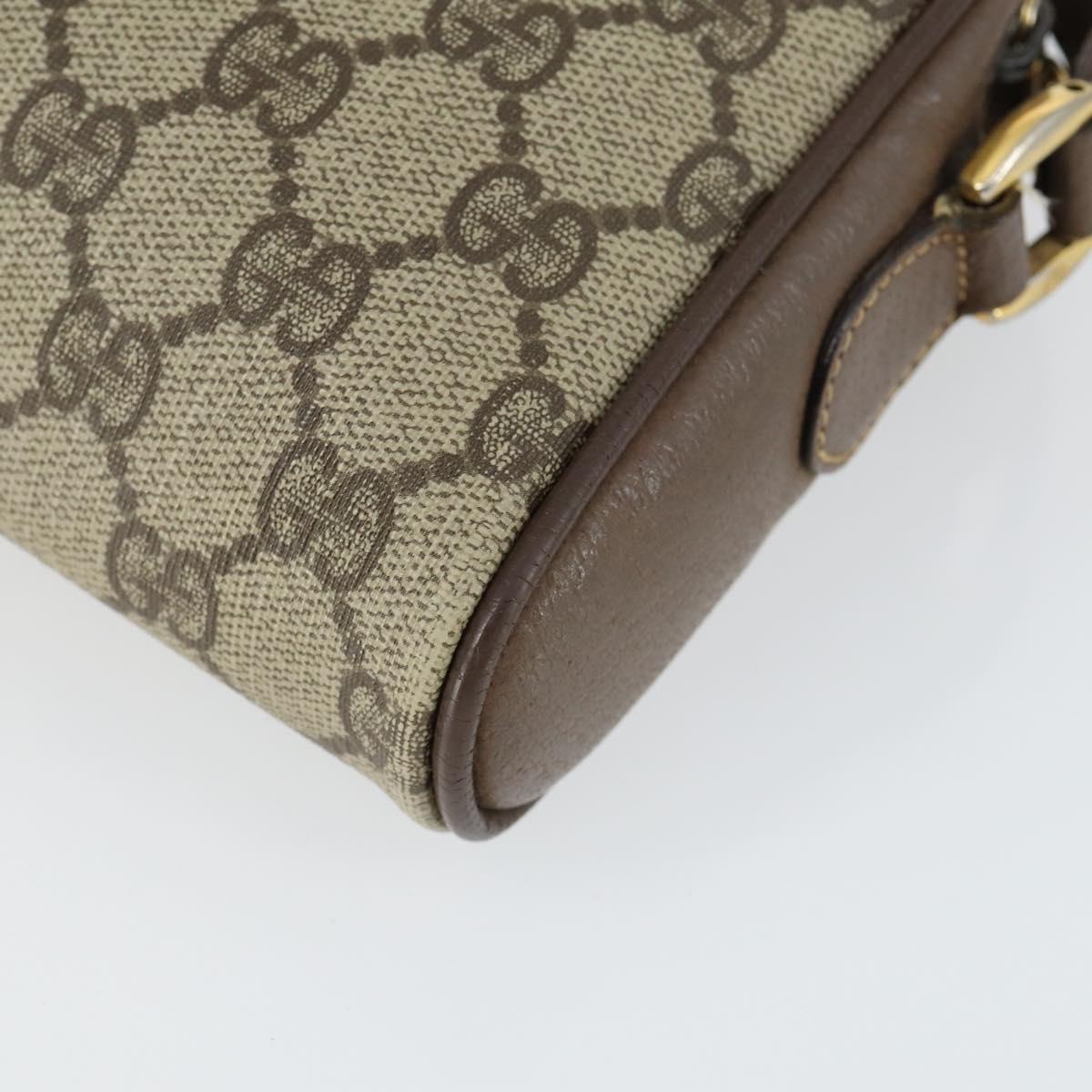 GUCCI GG Supreme Web Sherry Line Bag PVC Beige Red 001 58 6594 Auth BA10260