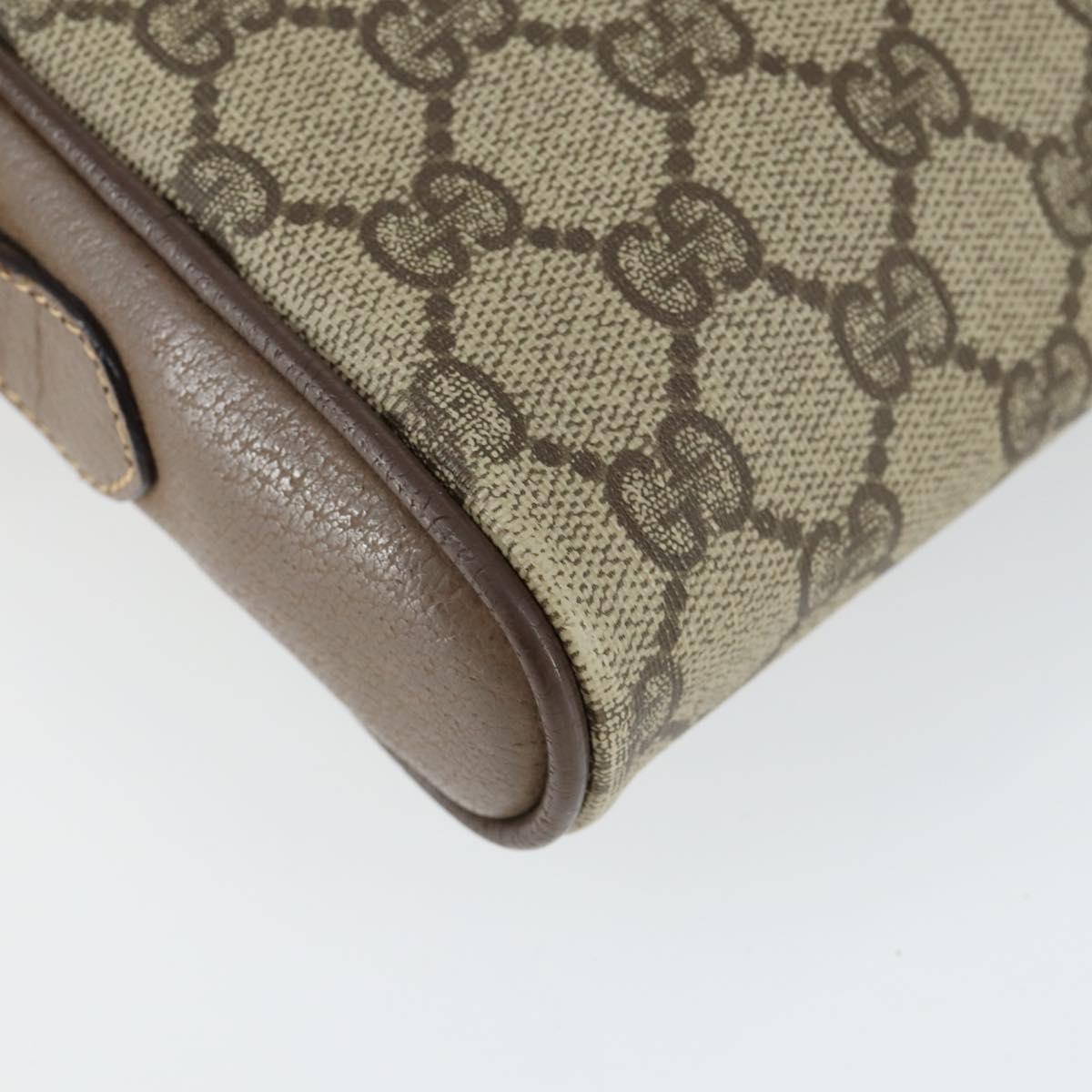 GUCCI GG Supreme Web Sherry Line Bag PVC Beige Red 001 58 6594 Auth BA10260