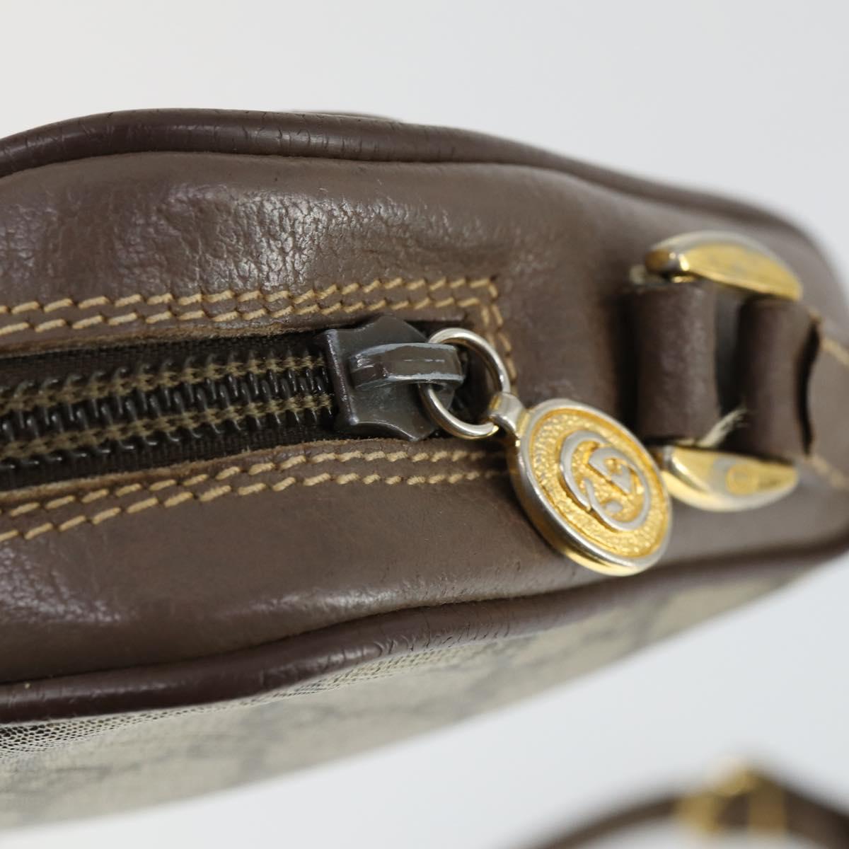 GUCCI GG Supreme Web Sherry Line Bag PVC Beige Red 001 58 6594 Auth BA10260