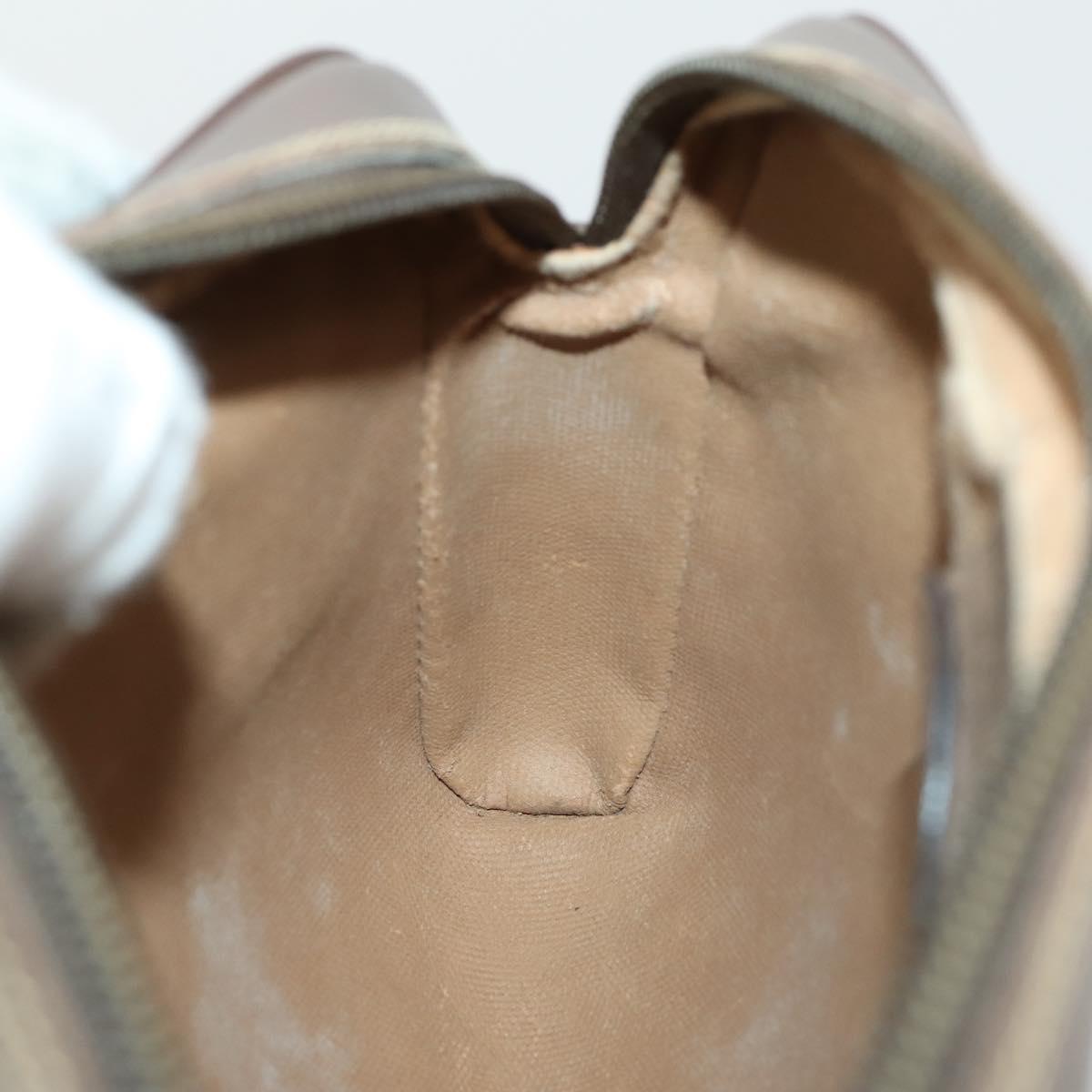 GUCCI GG Supreme Web Sherry Line Bag PVC Beige Red 001 58 6594 Auth BA10260