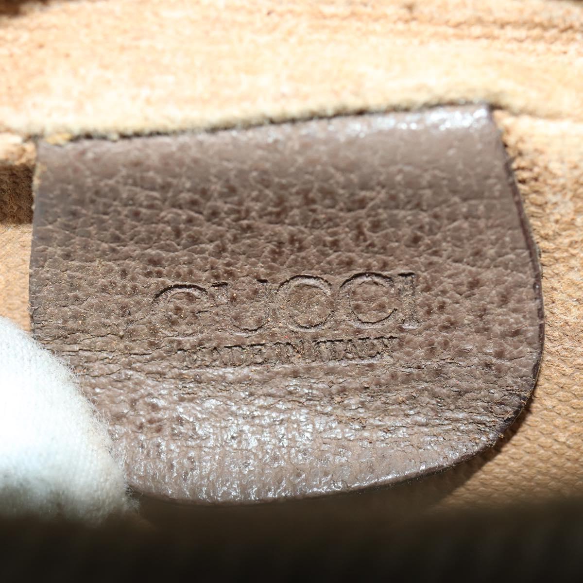 GUCCI GG Supreme Web Sherry Line Bag PVC Beige Red 001 58 6594 Auth BA10260