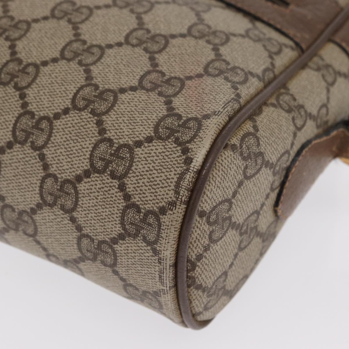 GUCCI GG Supreme Web Sherry Line Bag PVC Beige Red 68 02 005 Auth BA10261