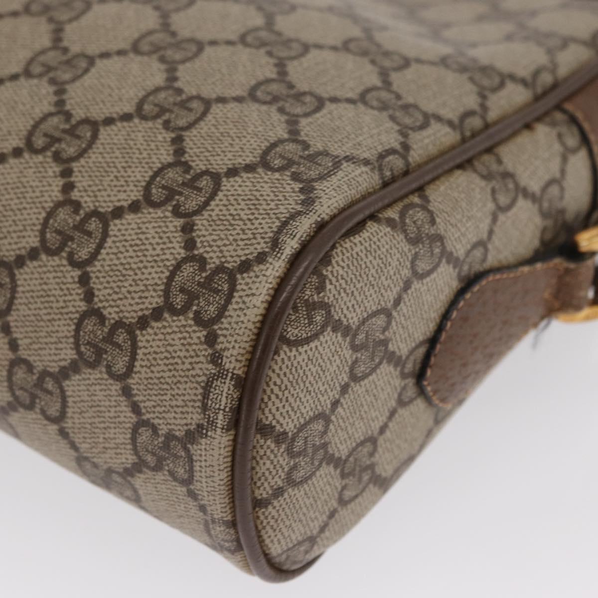 GUCCI GG Supreme Web Sherry Line Bag PVC Beige Red 68 02 005 Auth BA10261