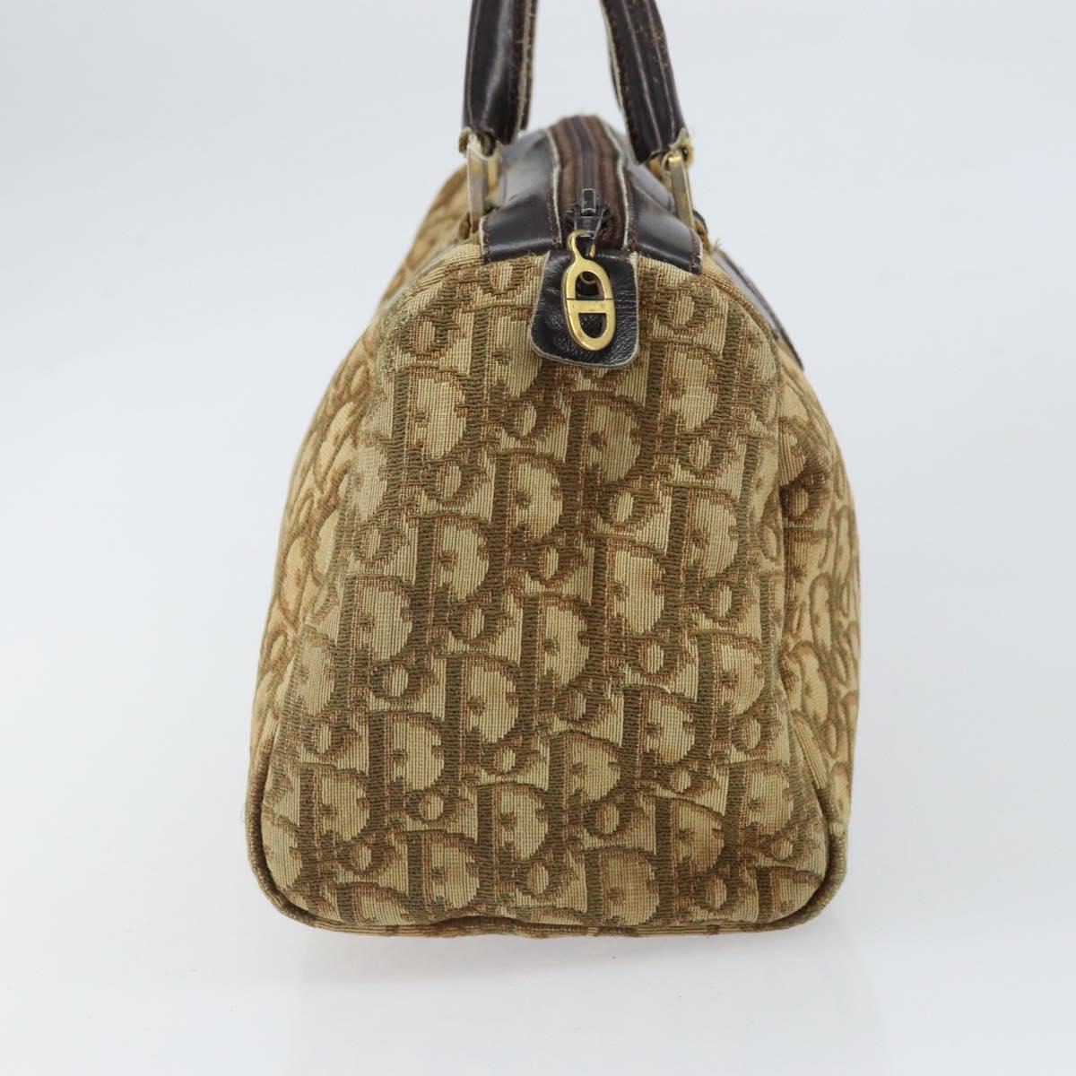 Christian Dior Trotter Canvas Hand Bag Beige Auth BA10263