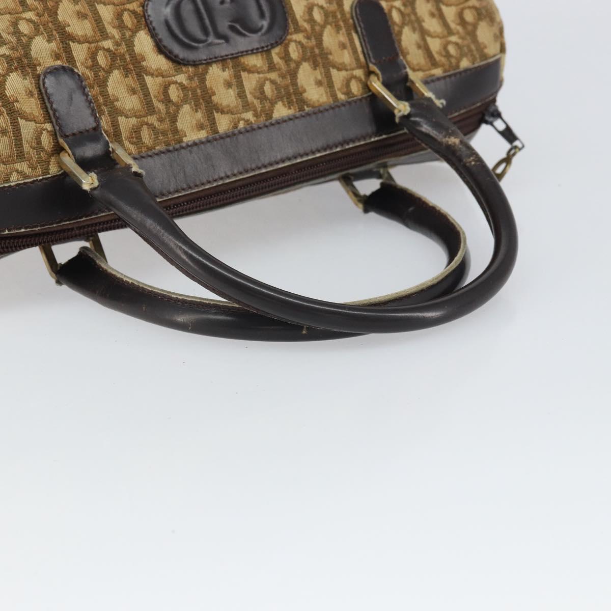 Christian Dior Trotter Canvas Hand Bag Beige Auth BA10263