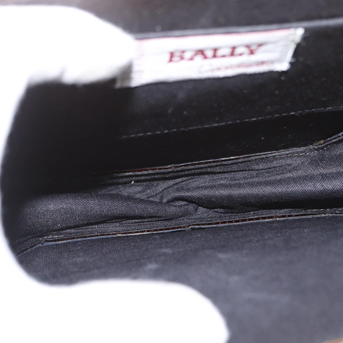 BALLY Shoulder Bag Leather Gold Tone Auth BA10280