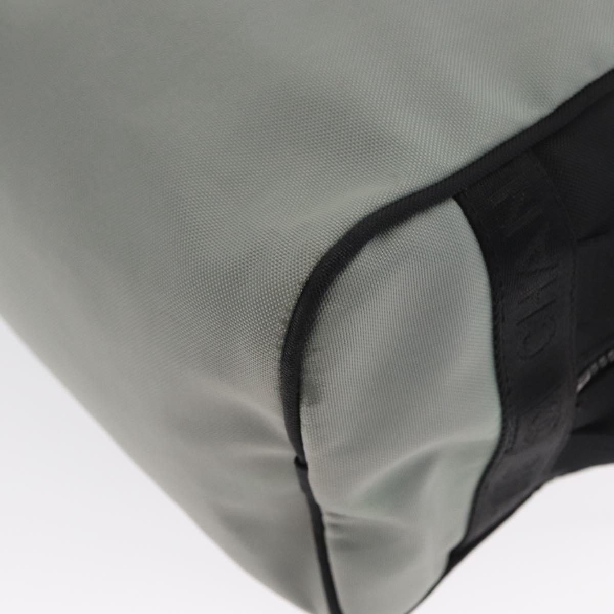 CHANEL Sports Shoes case Nylon Gray Silver CC Auth BA10281