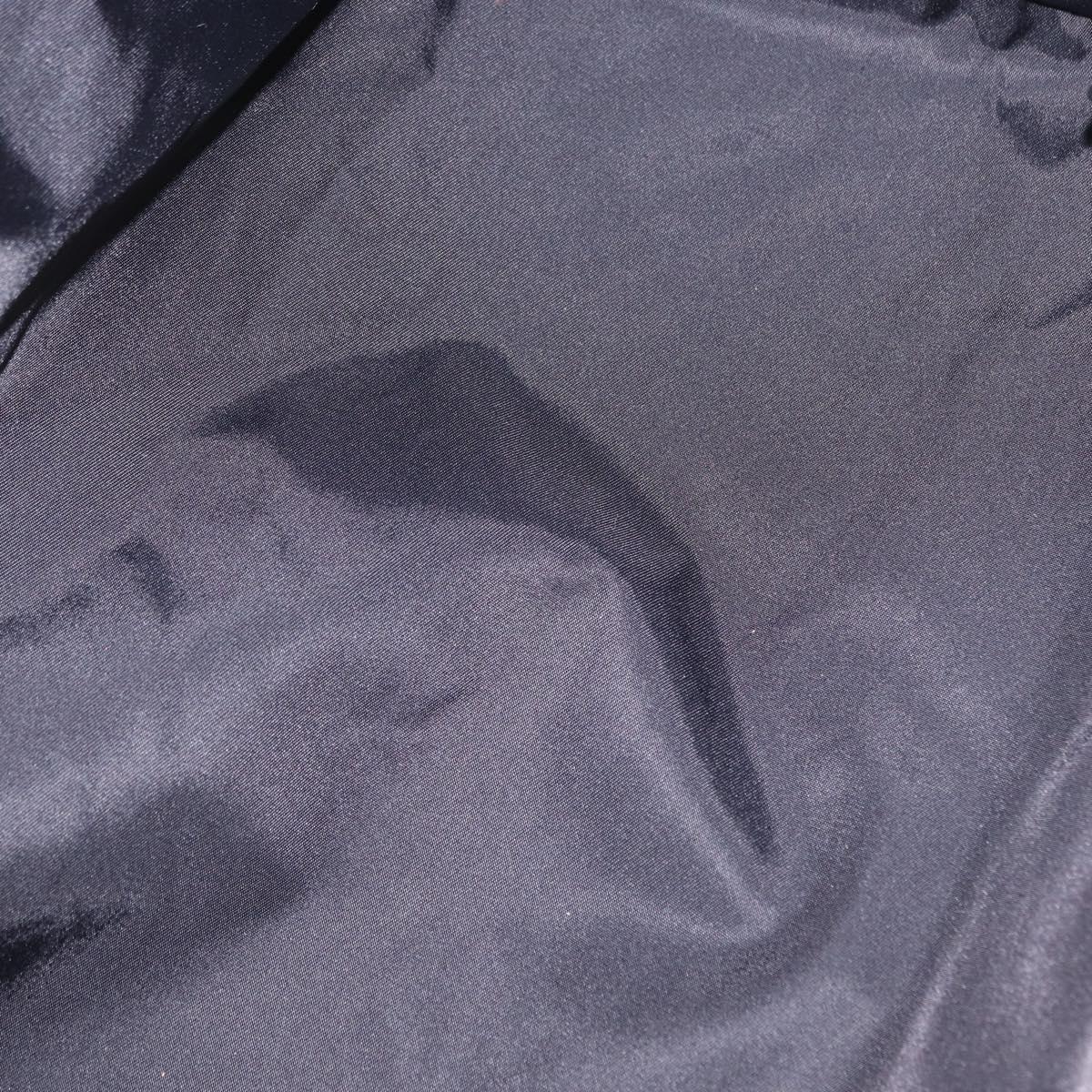 CHANEL Sports Shoes case Nylon Gray Silver CC Auth BA10281