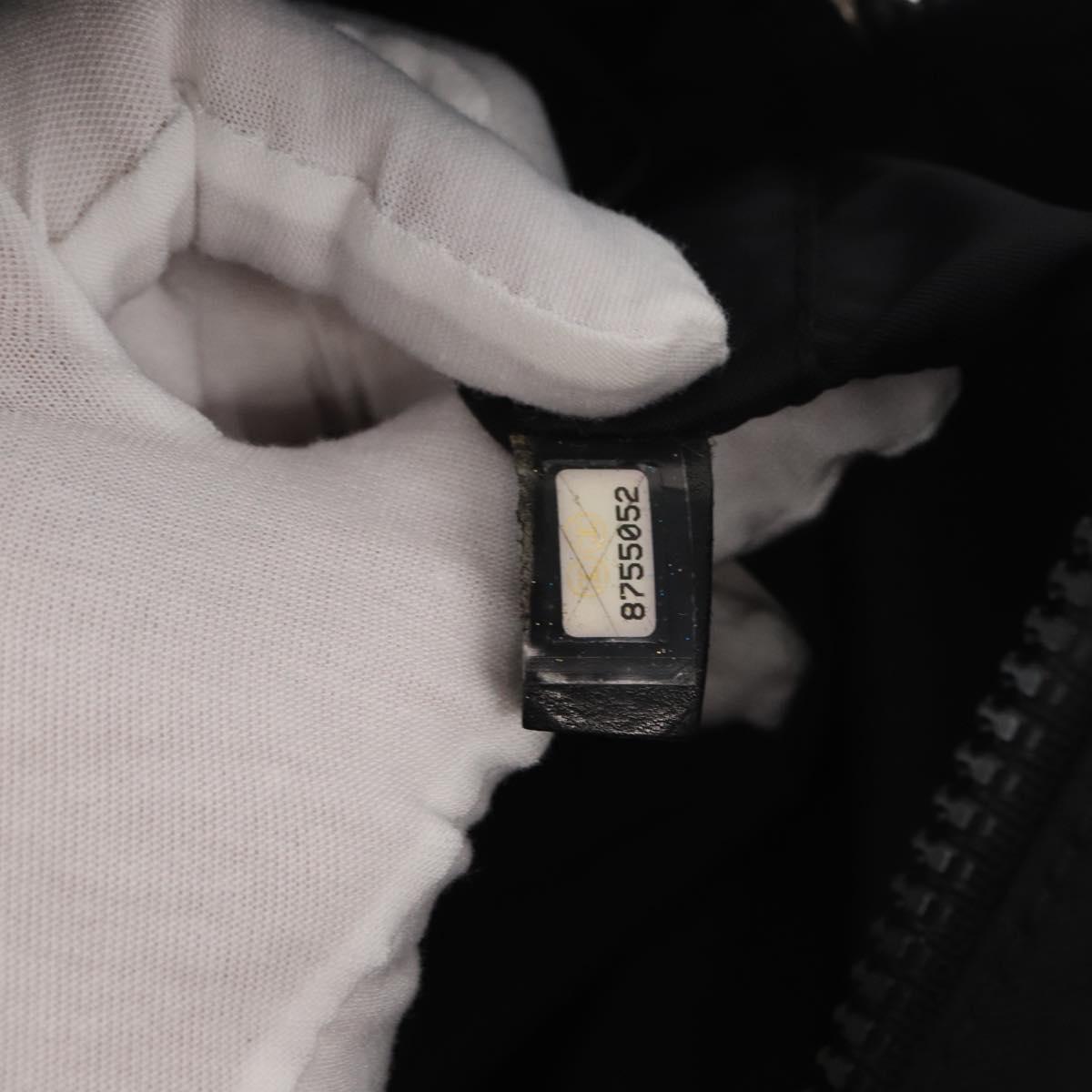 CHANEL Sports Shoes case Nylon Gray Silver CC Auth BA10281