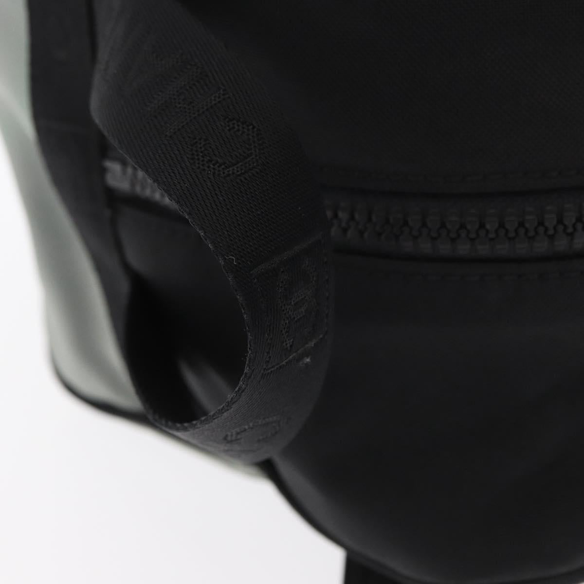 CHANEL Sports Shoes case Nylon Gray Silver CC Auth BA10281