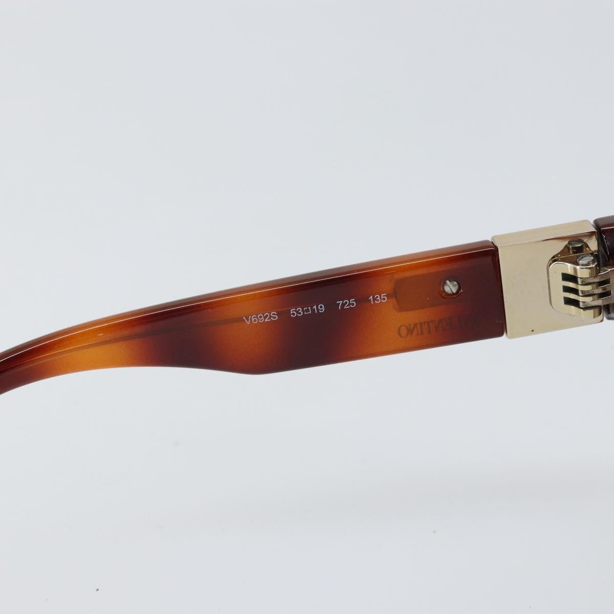 VALENTINO Sunglasses plastic Brown Auth BA10306