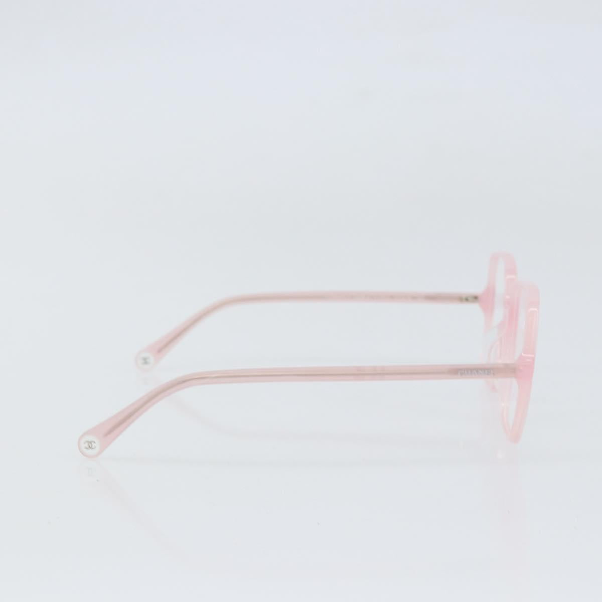 CHANEL Glasses plastic Pink CC Auth BA10307