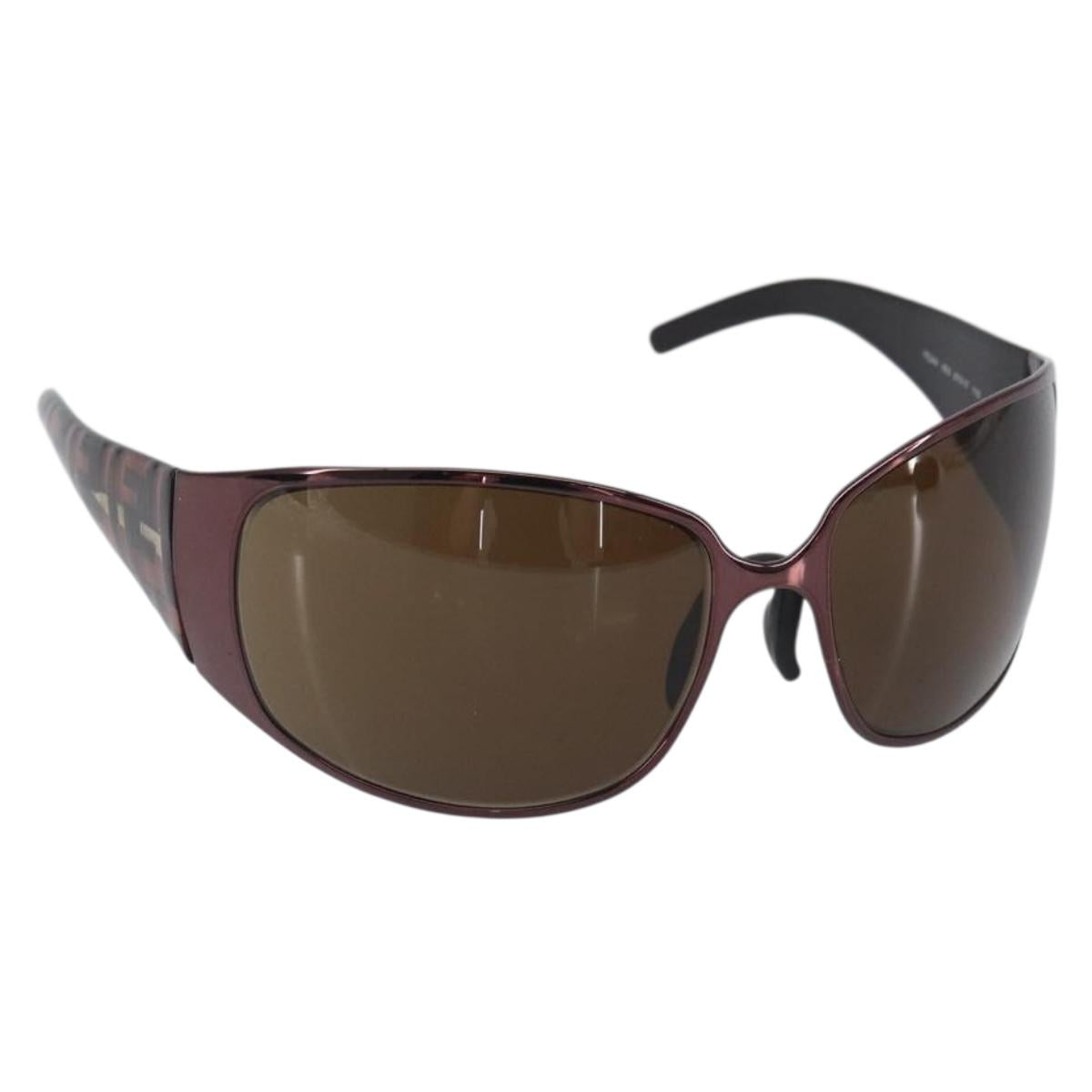 FENDI Zucca Sunglasses plastic Pink Auth BA10312