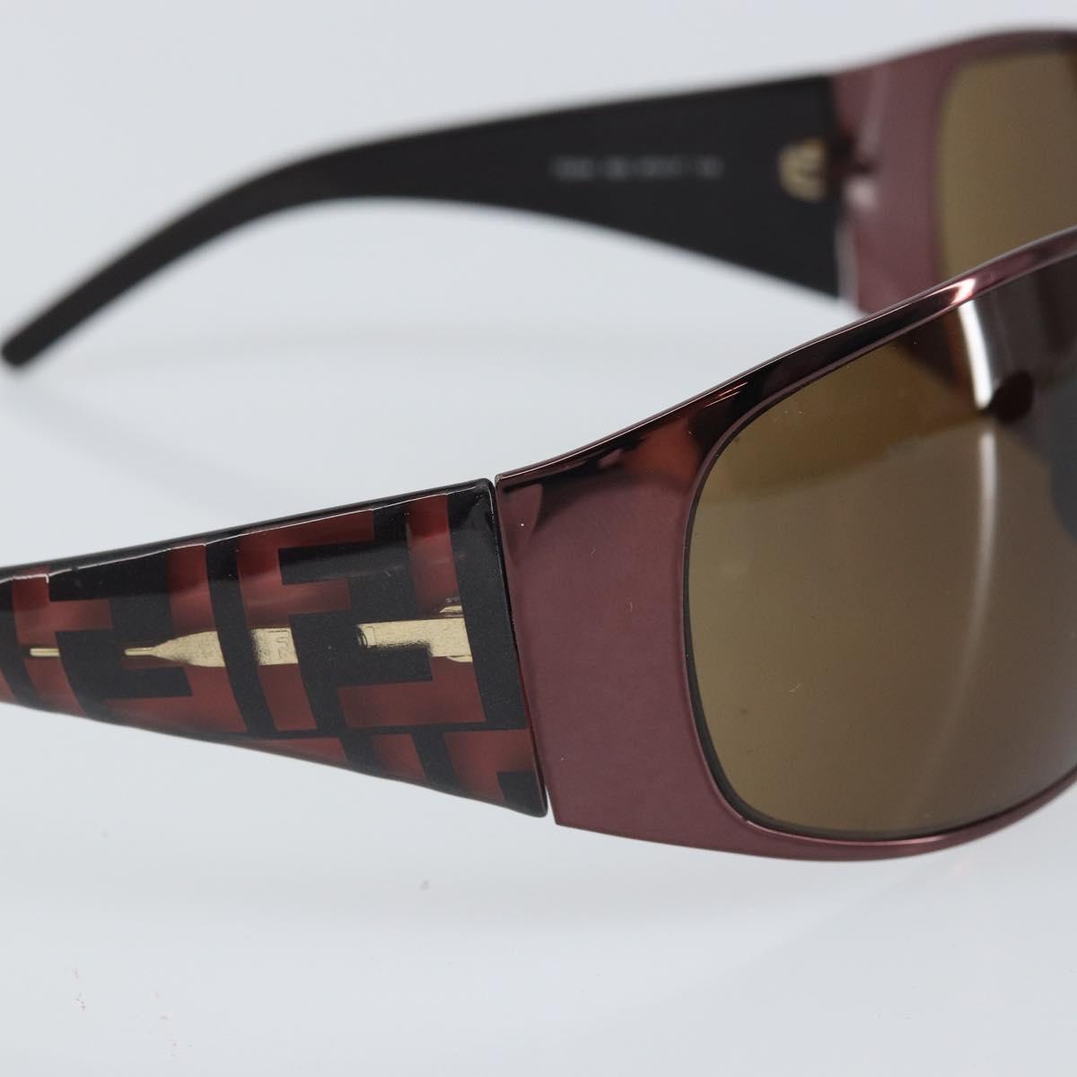 FENDI Zucca Sunglasses plastic Pink Auth BA10312