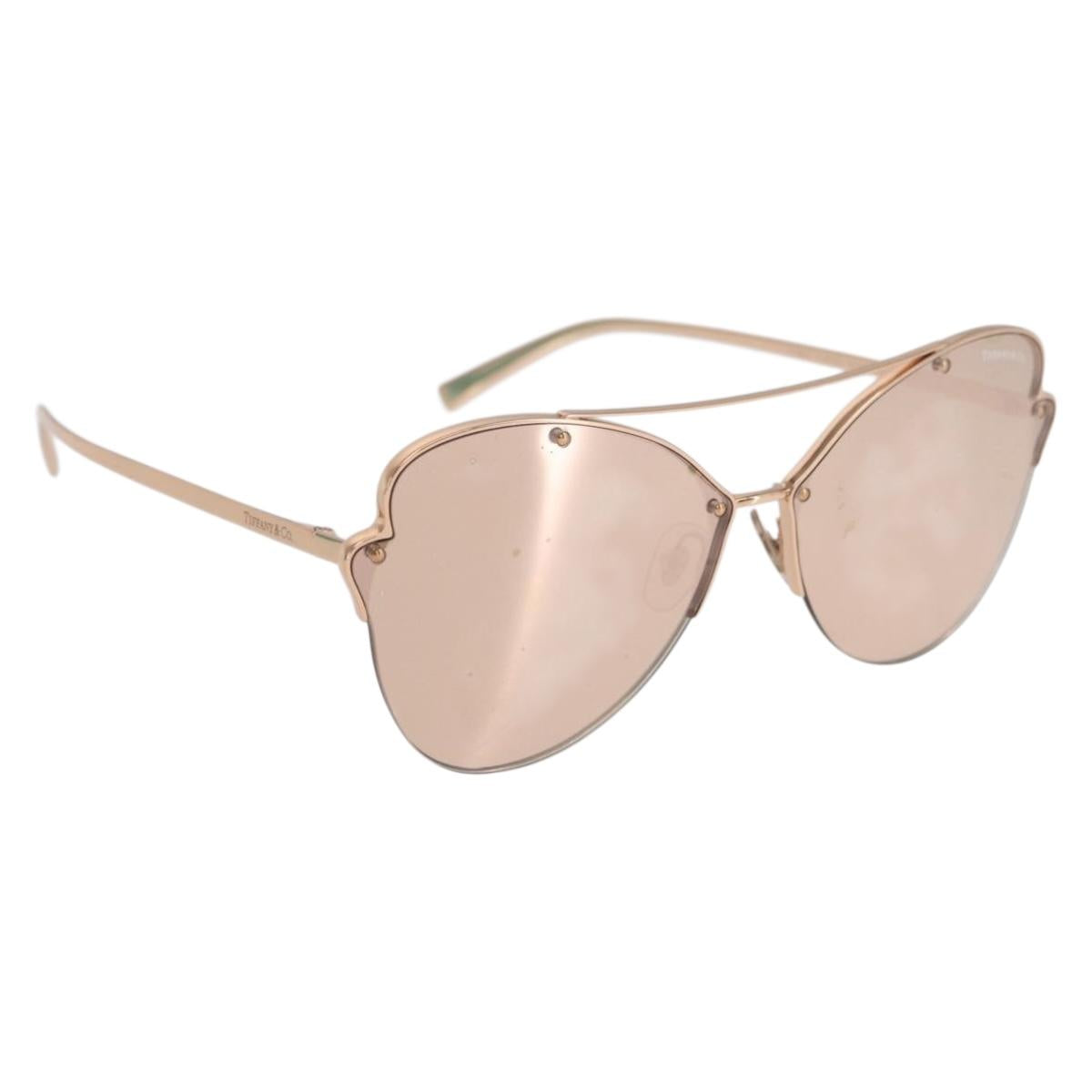 TIFFANY&Co. Sunglasses metal Gold Tone Auth BA10318