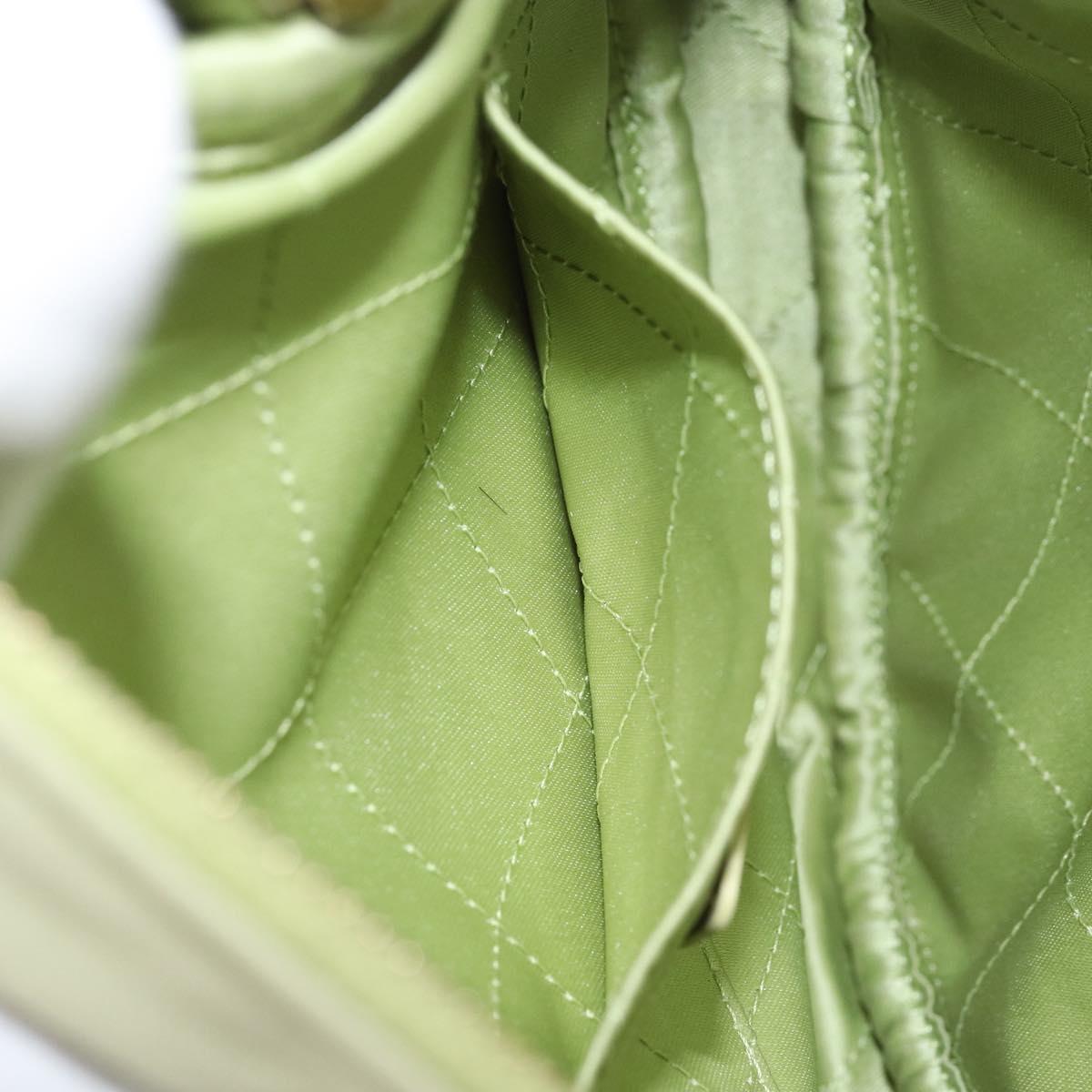 CHANEL Matelasse Chain Shoulder Bag Lamb Skin LIme Green Gold CC Auth BA10323SAV