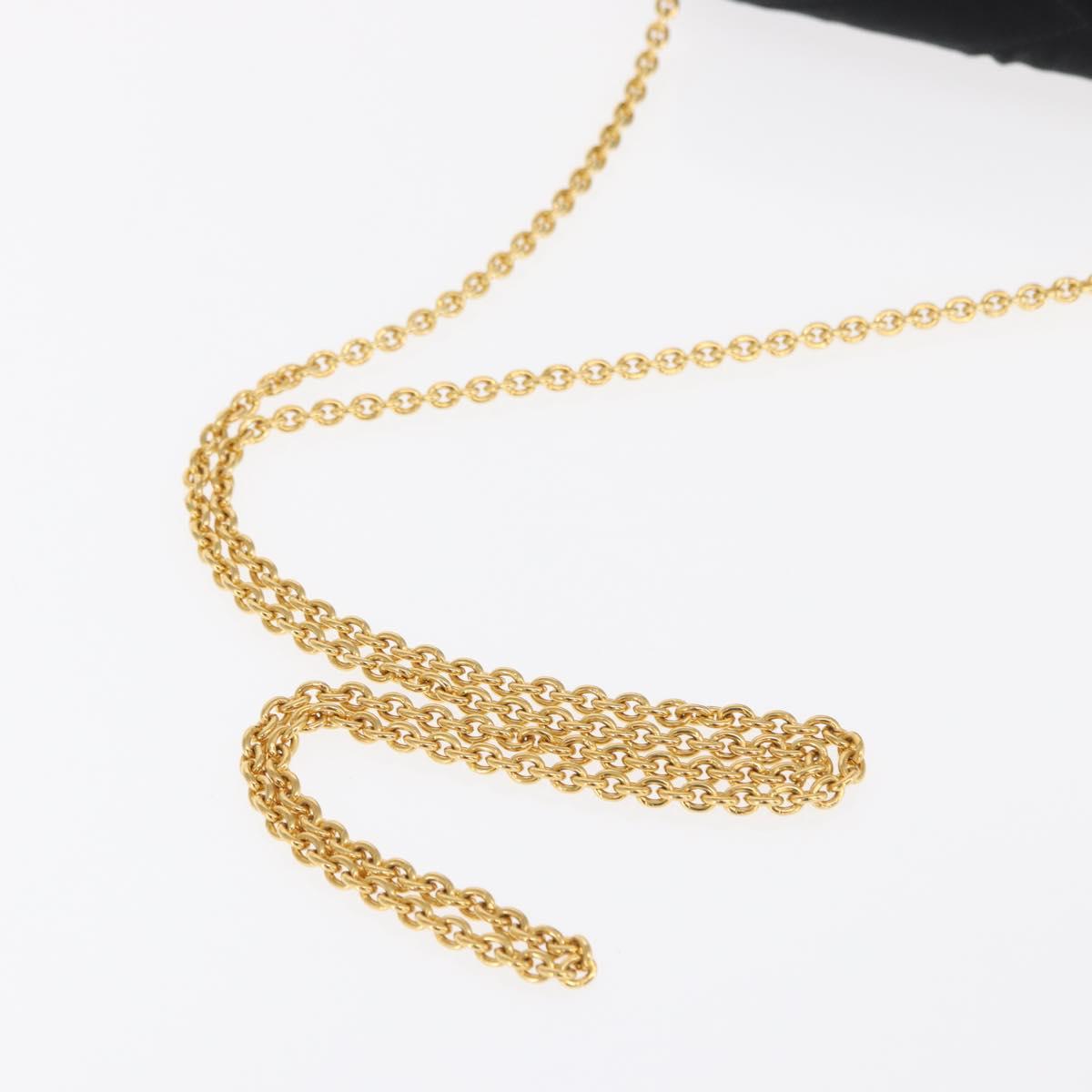 CHANEL V Stitched Chain Shoulder Bag Satin Black Gold CC Auth BA10324SAV