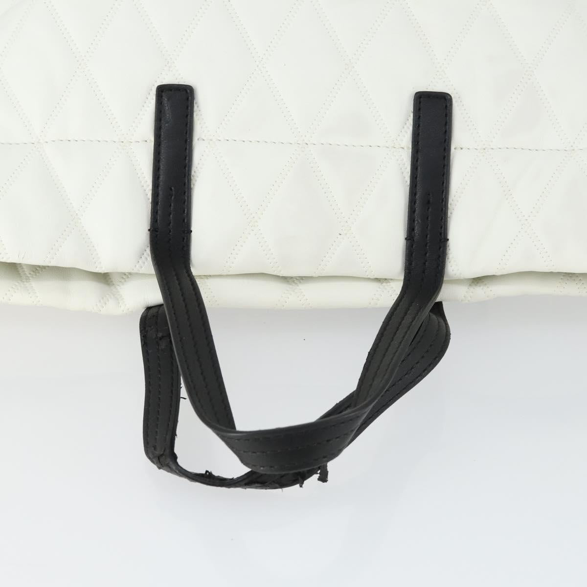 GIVENCHY Backpack Leather White Gold Auth BA10327