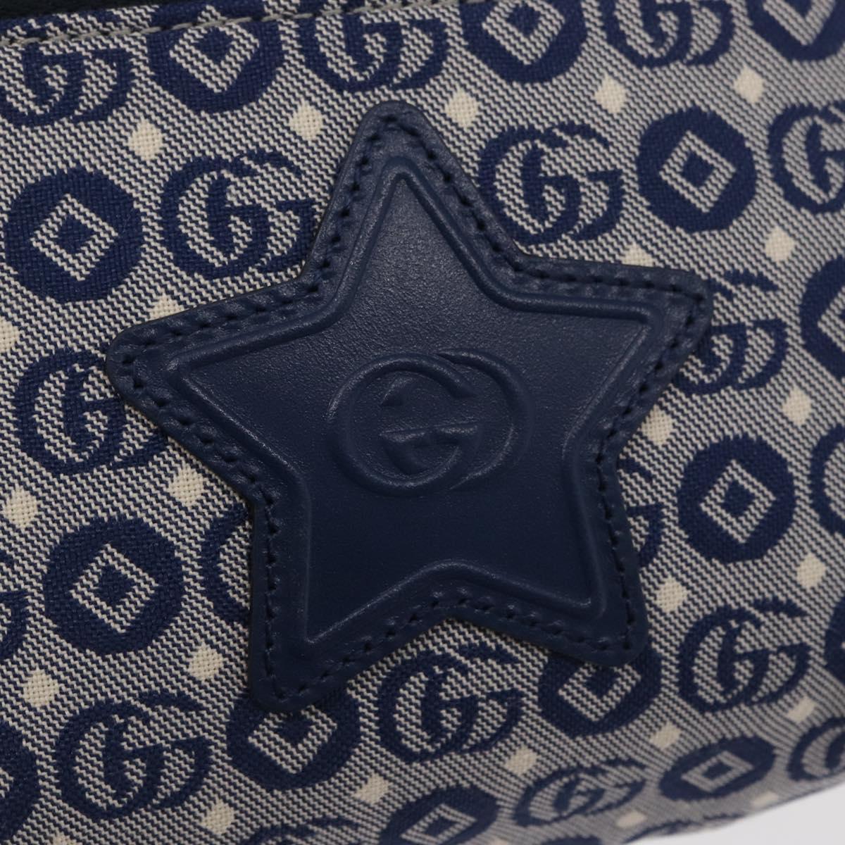 GUCCI Children's Sherry Line Waist bag Canvas Navy Red blue 502095 Auth BA10334