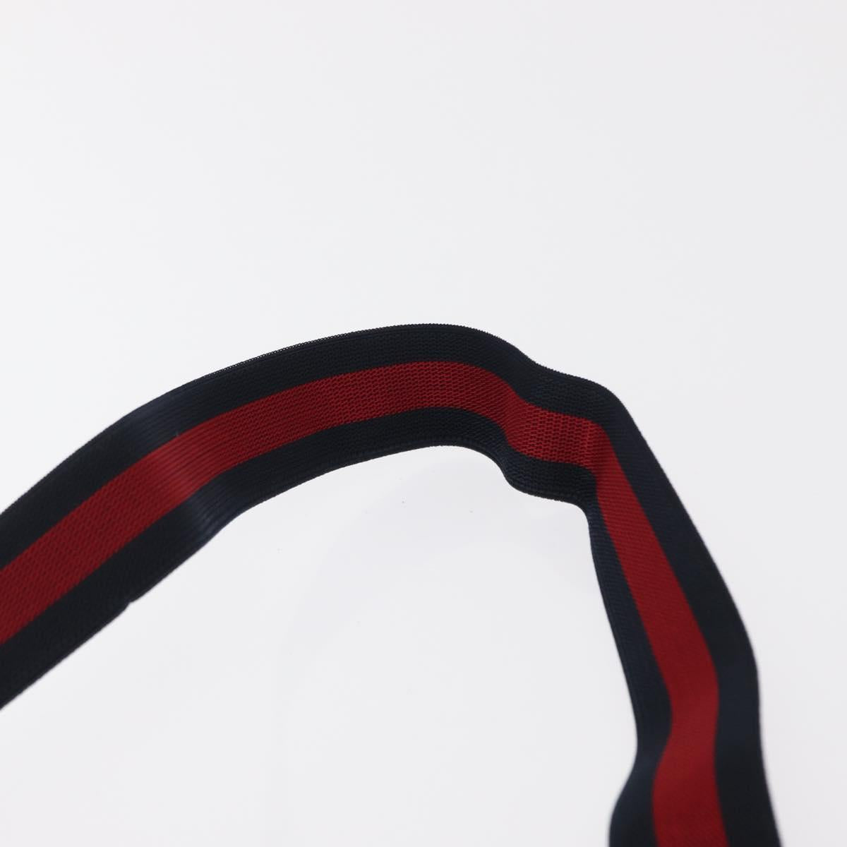 GUCCI Children's Sherry Line Waist bag Canvas Navy Red blue 502095 Auth BA10334