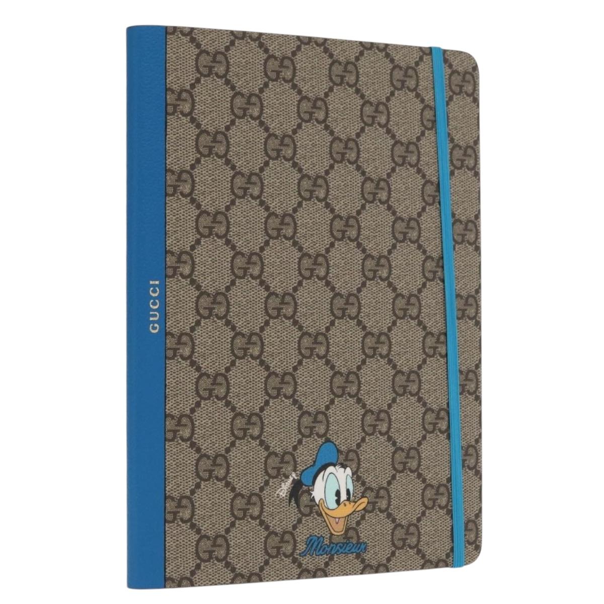 GUCCI GG Supreme Donald Duck Disney Collaboration Note Cover Beige Auth BA10340M