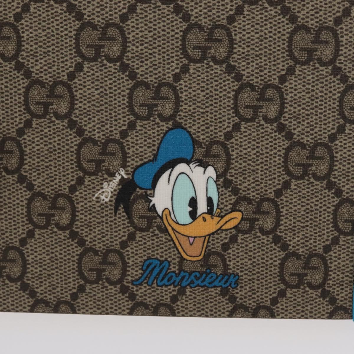 GUCCI GG Supreme Donald Duck Disney Collaboration Note Cover Beige Auth BA10340M