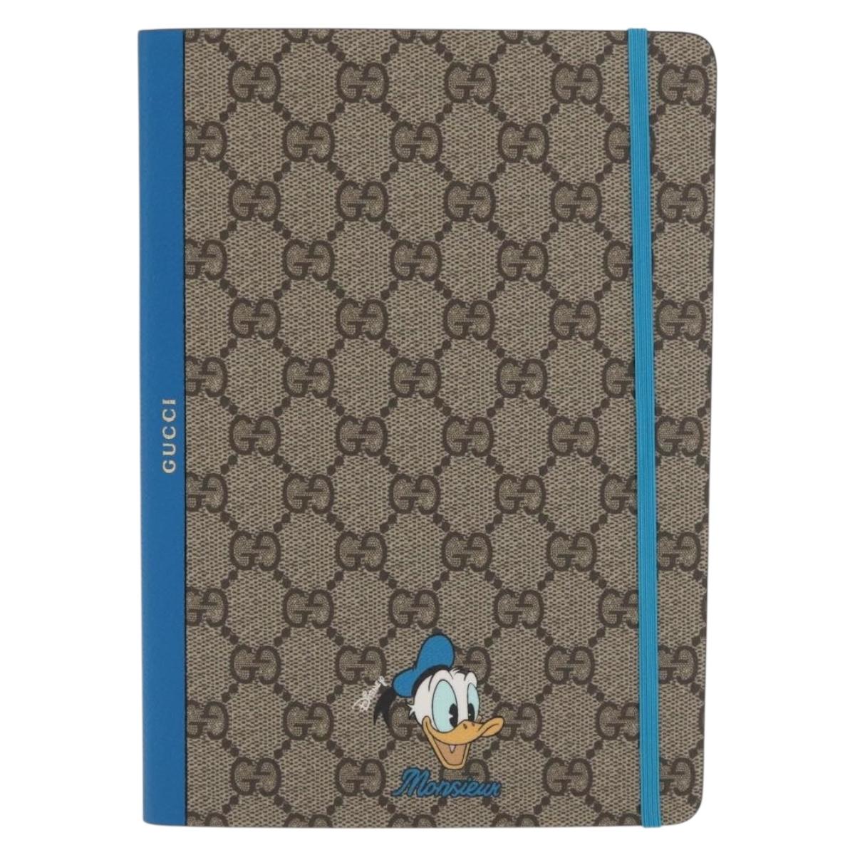 GUCCI GG Supreme Donald Duck Disney Collaboration Note Cover Beige Auth BA10340M