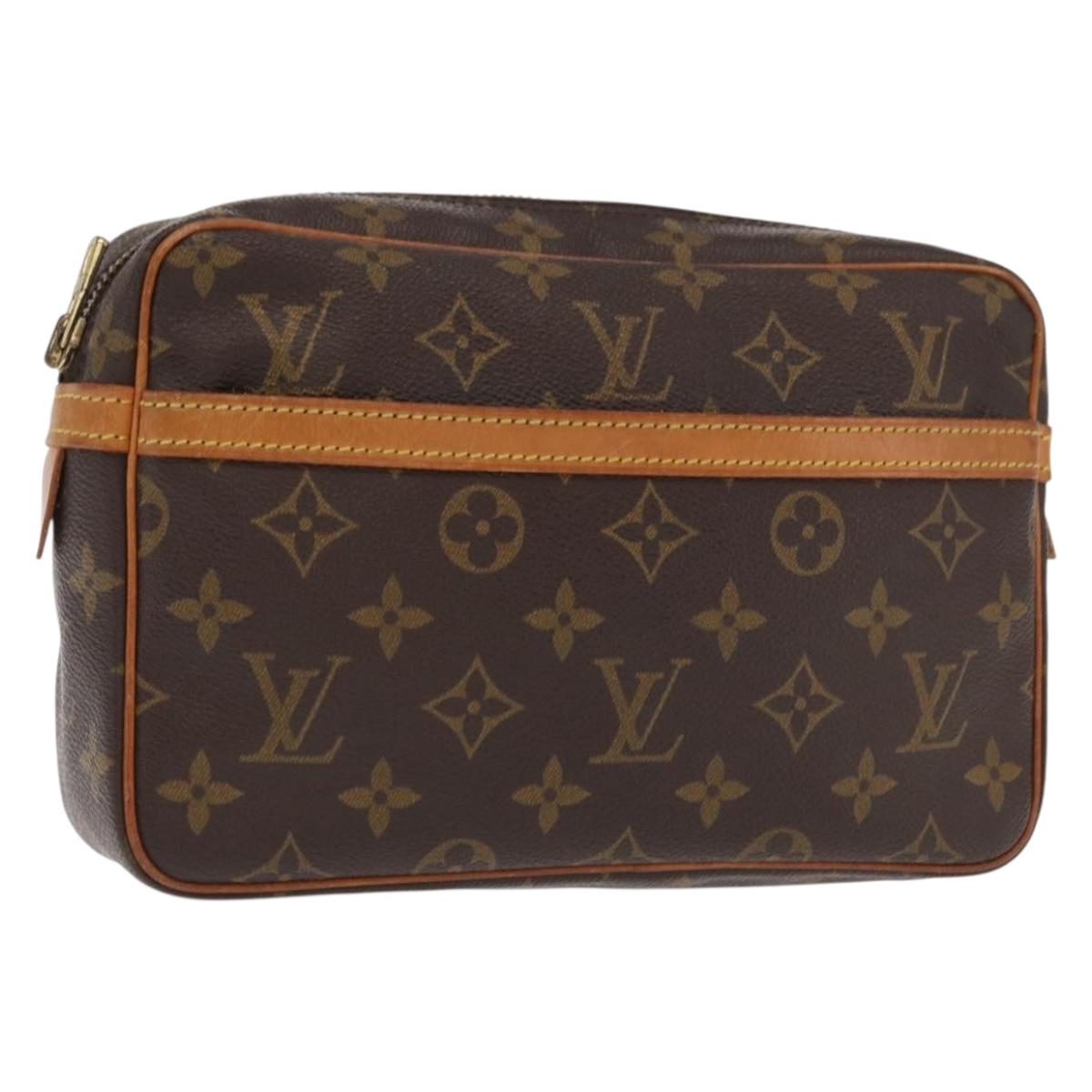 LOUIS VUITTON Monogram Compiegne 23 Clutch Bag M51847 LV Auth BA10346