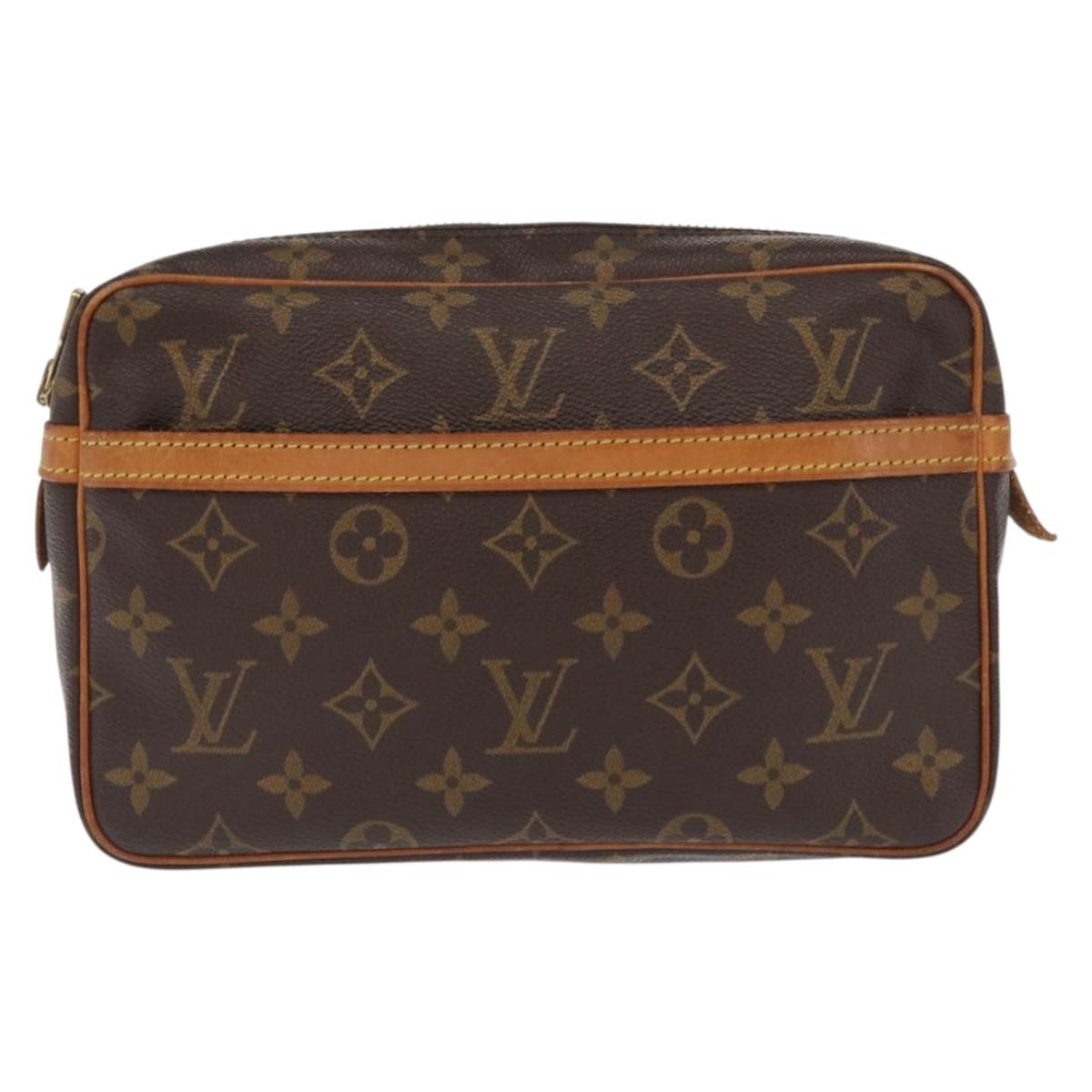 LOUIS VUITTON Monogram Compiegne 23 Clutch Bag M51847 LV Auth BA10346